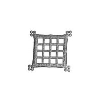 Black Antique Ironwork Square Door Grille 171x171mm 2175