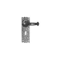 Black Antique Ironwork Keyhole Door Handle Set 152x47mm 2451