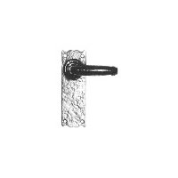 Black Antique Ironwork Non Locking Door Handle Set 152x47mm 2454