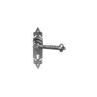 Black Antique Ironwork Keyhole Door Handle Set 177x38mm 2496