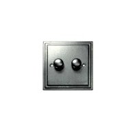 Black Hammered Finish 2 Gang Dimmer Wall Switch 5122