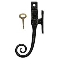 Black Antique Ironwork Locking Window Handle Fastener 1165
