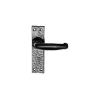 black antique ironwork bathroom door handle set 152x38 2440