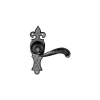 Black Antique Ironwork Bathroom Door Handle Set 152x50 2442