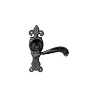 black antique ironwork bathroom door handle set 158x50 2449