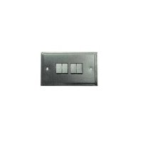 black hammered finish 3 gang wall switch 5123