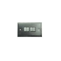 Black Hammered Finish 4 Gang Wall Switch 5124