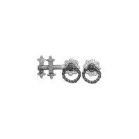 black antique ironwork gate latch 254mm 1249