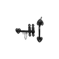 black antique ironwork thumb latch set 203x63mm 3619