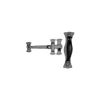 black antique ironwork thumb latch set 260x73mm 3628