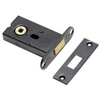 Black Finished Bathroom Turn Mortice Deadlock 5140