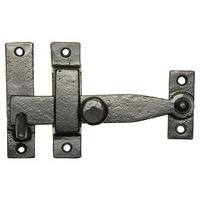 Black Smooth Iron Door or Gate Latch 4088