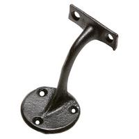 Black Smooth Iron Bannister Bracket 3498