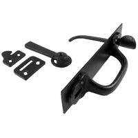 black smooth iron thumb latch set 4305