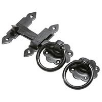 Black Smooth Iron Door or Gate Latch 3258