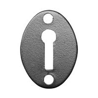 Black Smooth Iron Keyhole Cover 3012