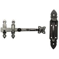 black smooth iron thumb latch set 1684