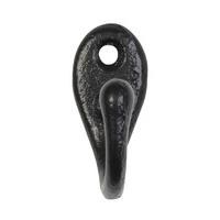 Black Smooth Iron Single Coat Hook 357