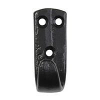 Black Smooth Iron Single Coat Hook 213