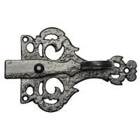 black antique ironwork window handle fastener mortice plate 1027mp