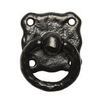 black antique ironwork cupboard handle 40x40mm 1192