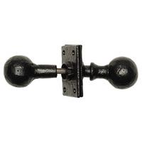 Black Antique Ironwork Interior Door Knobs and Covered Keyhole Cover 1554