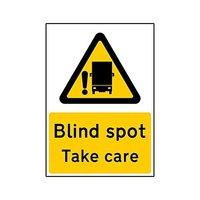 Blind Spot Take Care Self Adhesive Vinyl Sticker (large)