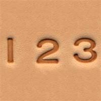 Block Number Leather Stamp Set