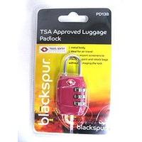 blackspur tsa approved metal body luggage padlock pd138