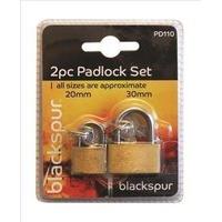 Blackspur Bb-pd110 2pc Padlock Set - 20mm & 30mm