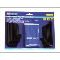 BlueSpot Tools Hex Key Set Pouch 25 Piece Metric & Imperial
