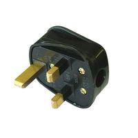 black rubberised plug 240 volt 13 amp