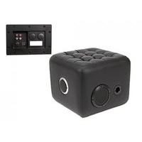 Black Ottoman Bluetooth Plug And Play Footstool Speaker