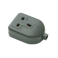 black single extension socket 13a