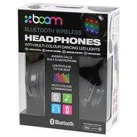 Bluetooth Wireless On Ear Headphone Multi Colour LED Mp3 Headset With Mic Black