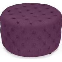 Blakes Small Round Ottoman, Pansy Purple