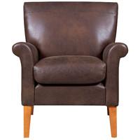 Blamoral Faux Leather Accent Chair Brown