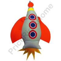 Blast Off Rocket Shaped Cushion
