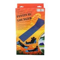blue inflatable festival lounger