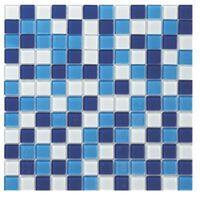 blue glass mosaic tile l300mm w300mm