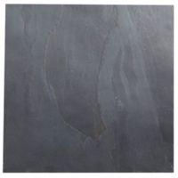 Black Matt Patterned Slate Wall & Floor Tile Pack of 5 (L)300mm (W)300mm