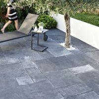 Blue Black Natural Limestone Single Paving Slab (L)600mm (W)300mm