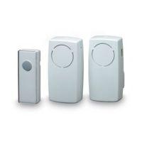 blyss wirefree white portable plug in door bell kit