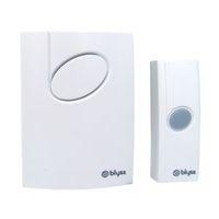 Blyss Wirefree White Portable Door Bell Kit