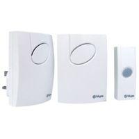 Blyss Wirefree White Portable & Plug-In Door Bell Kit