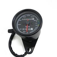 black 12v motorcycle scooter speedometer odometer gauge 0 160kmh motor ...