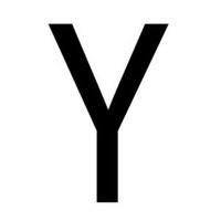 Black PVCu House Letter Y