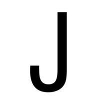 Black PVCu House Letter J