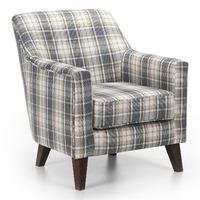 Bloomsbury Fabric Accent Armchair Lisbon Silver