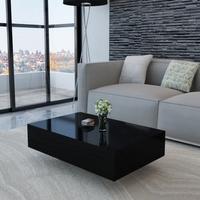 Black High Gloss Coffee Table 85 cm